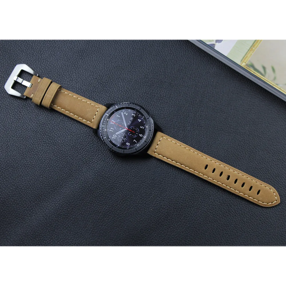 Huawei watch GT 2 кожаный ремешок для samsung Galaxy watch 46 мм gear s3 Frontier band браслет 22 мм ремешок gear S 3 Классический 46 мм