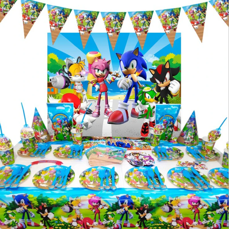 Magrise-Globo de fiesta de cumplea&ntilde;os con dibujos animados, celebraci&oacute;n de beb&eacute;, adornos fiestas de cumplea&ntilde;os s&oacute;nicas, suministros para fiestas tem&aacute;ticas de decoraci&oacute;n-1
