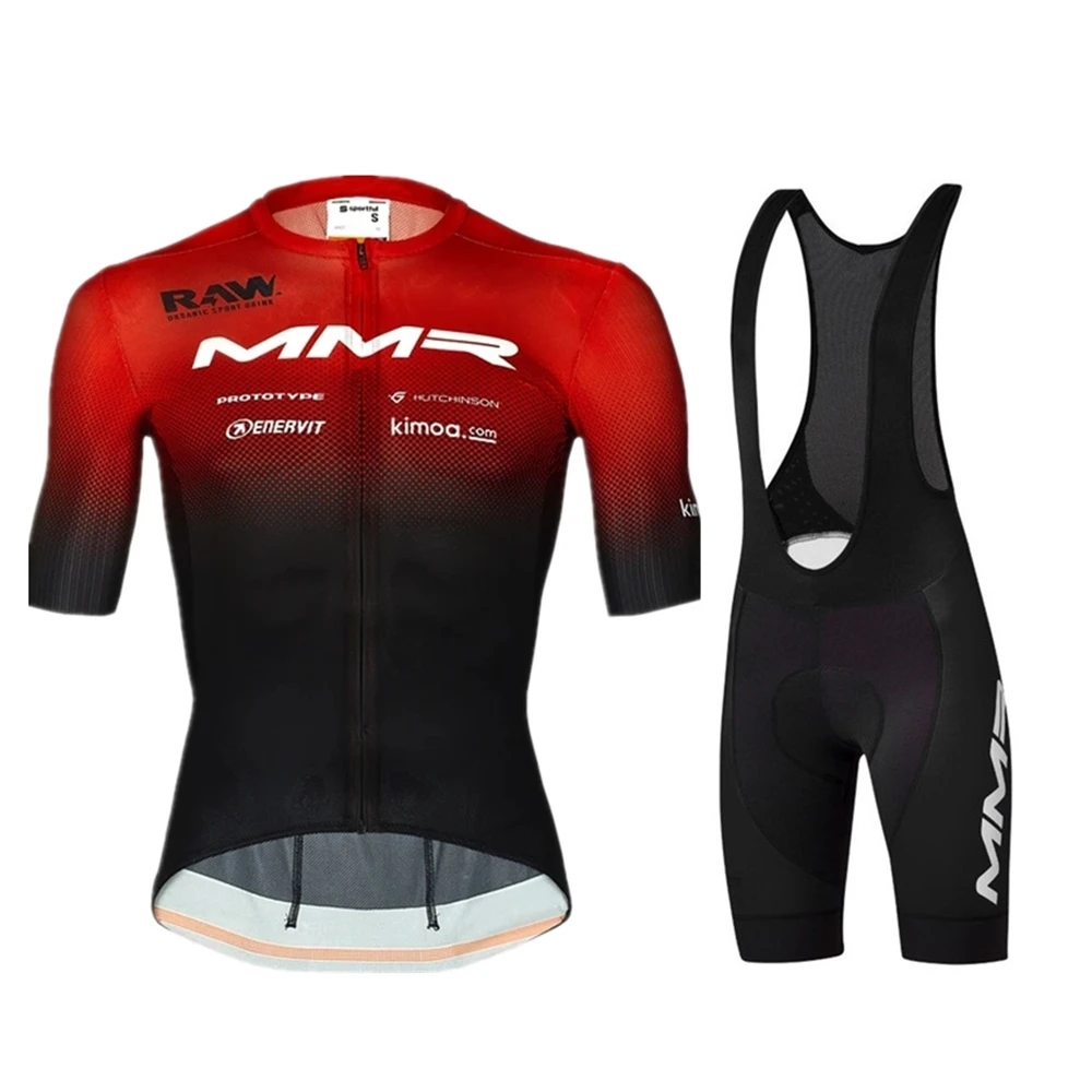 

MMR team men cycling jersey clothing short sleeve set ropa ciclismo maillot MTB road clothing ropa de hombr 9D gel bib shorts