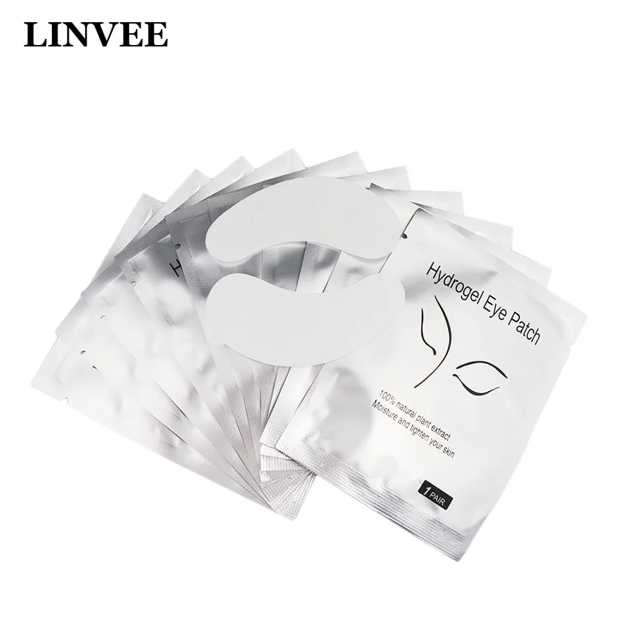 Накладки под глаза 100 пар для наращивания ресниц Накладные ресницы гидрогелевые