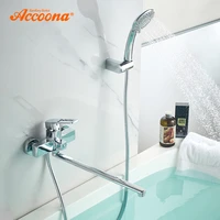 accoona bathtub faucet bathroom shower waterfall hot cold water mixer tap bath shower faucet taps wall mount a71109