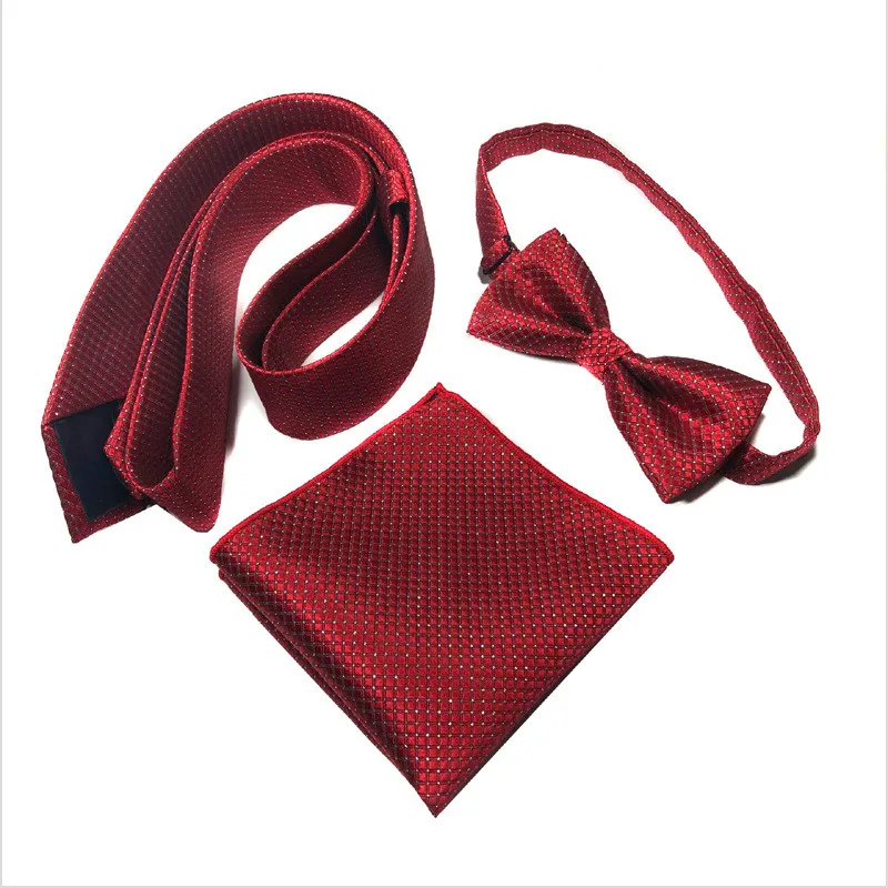 

3 шт./компл. набор тонких галстуков мужской галстук-бабочка и карманный квадратный галстук-бабочка галстук-платок мужские подарки для мужчи...