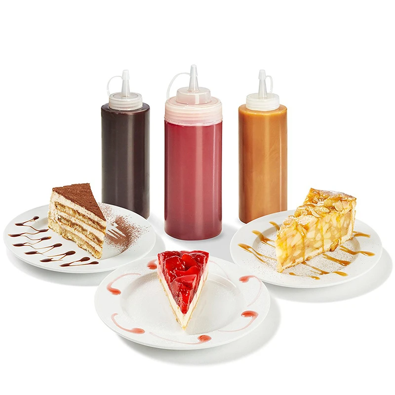 

Condiment Squeeze Bottles ,For Ketchup Mustard Mayo Hot Sauces Olive Oil Bottles Kitchen Gadget