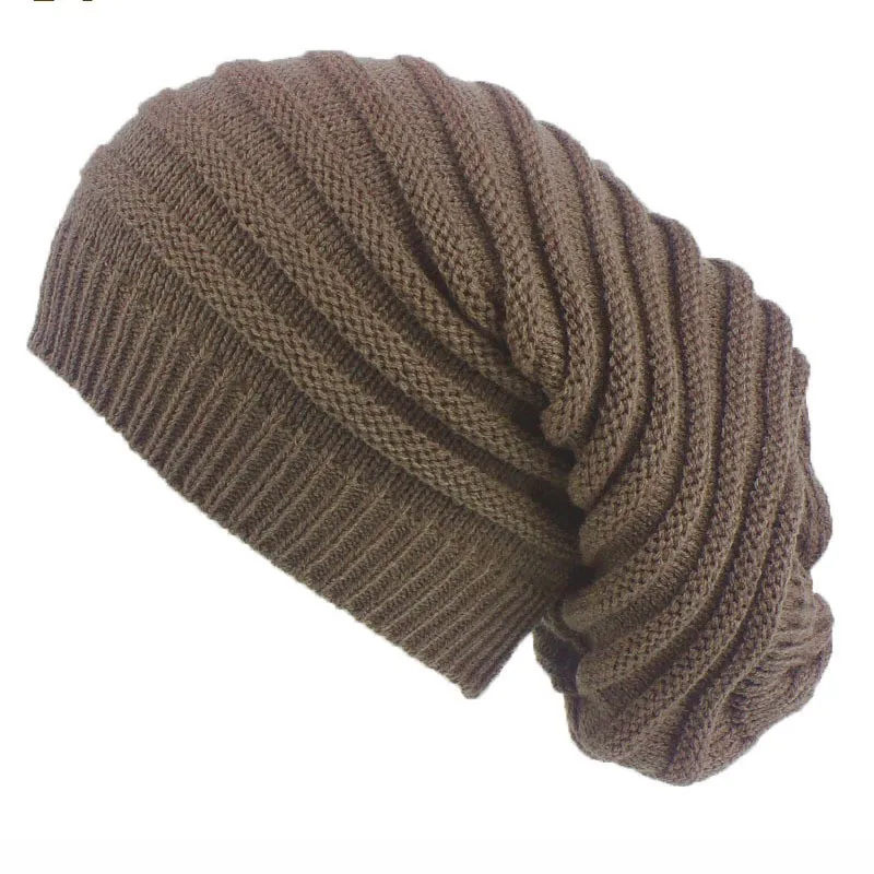 Модная мужская и женская шапка бини вязаная Лыжная Шапка Зимняя теплая свободная