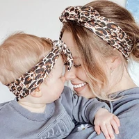 leopard headband set mombaby bunny ear turban diy newborn headwrap photo prop headwear flower printed bebe bow infant hairband