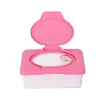 plastic dry wet tissue box 1pcs baby wipes press pop up design home tissue holder accessories pink blue wet tissue storage box