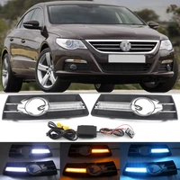 3 color led drl day light for volkswagen vw passat cc 2009 2010 2011 2012 daytime running light w dynamic sequential turn signal