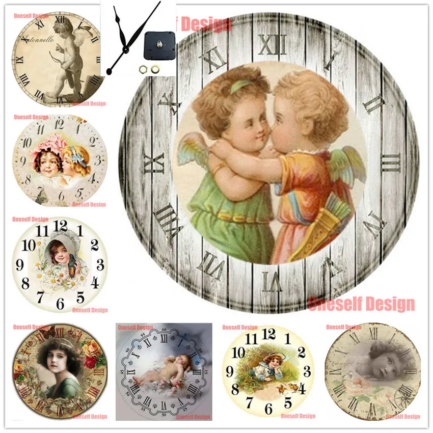 Алмазная 5d картина полноформатная мозаика распродажа часы с маленьким ангелом