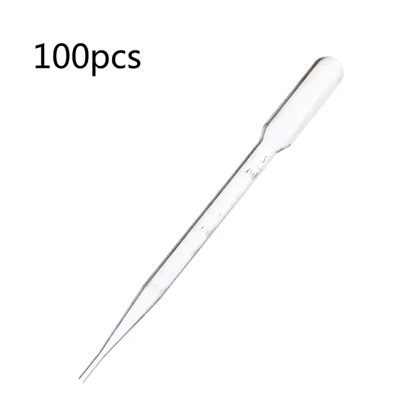 

100Pcs 3ML Plastic Transfer Essential Oil Resin Droppers Disposable Jewelry Tool MXME