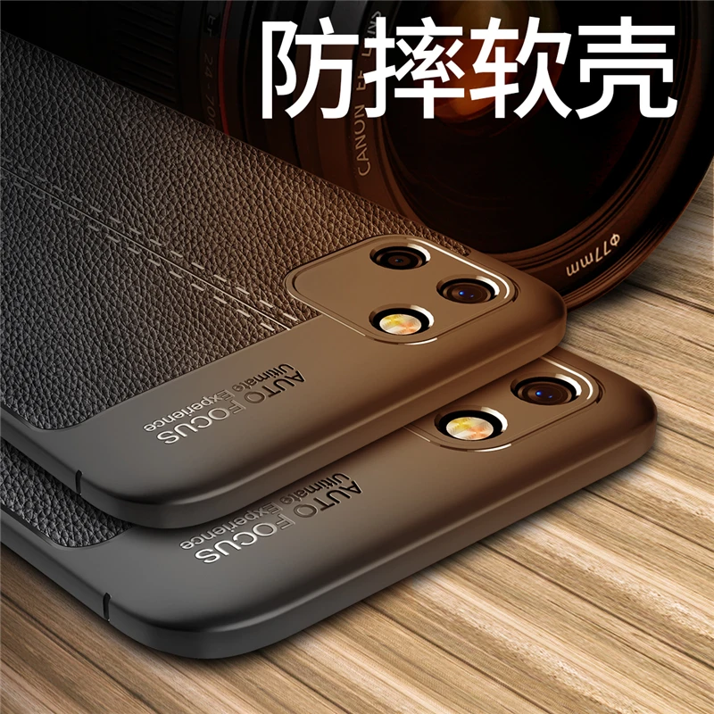 for oppo realme c11 case for realme c11 capas armor tpu luxury soft leather for fundas realme 5 6 7 pro x3 super zoom c11 cover free global shipping