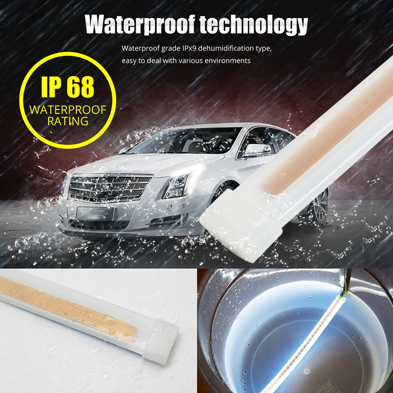 2x автомобильный DRL светодиодный дневные ходовые огни белая желтая фара