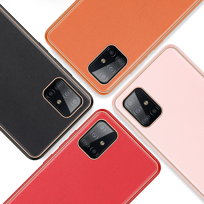 

For Samsung Galaxy A71 Case DUX DUCIS PU Leather+TPU Anti-Slip Back Cover for Samsung Galaxy A51 Protection Camera