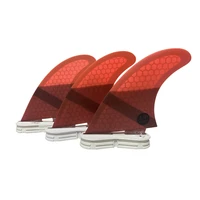 double tabs 2 m size red color surfboard fins tri fin set double tabs 2 fin fibreglass honeycomb fin up surf logo fin
