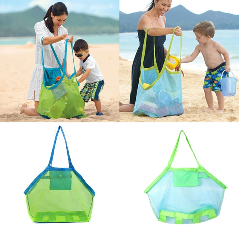 

Children Beach Mesh Toys Storage Bag Kids Folding Sand Away Net Tote Outdoor New N0HD
