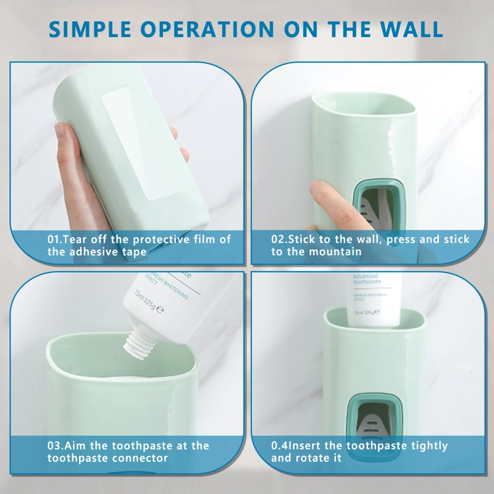 

1Pc Automatic Squeezer Toothpaste Dispenser Bathroom Toothpaste Squeezer