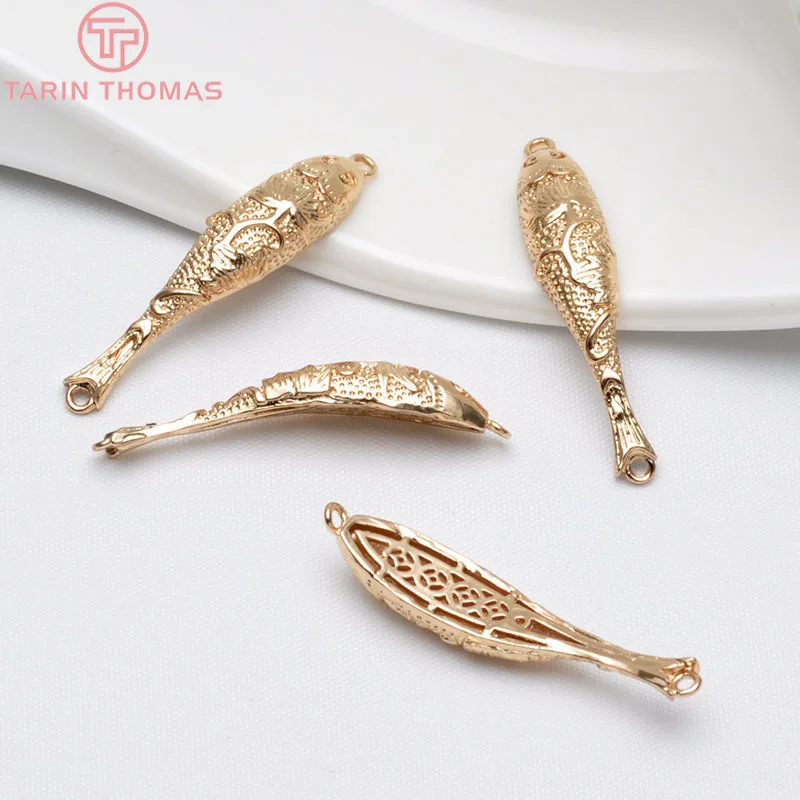 

(1877)6 шт. 42x9 мм позолоченный латунный изогнутый соединитель для браслета с 3 отверстиями 24 К, высококачественные ювелирные аксессуары «сдела...