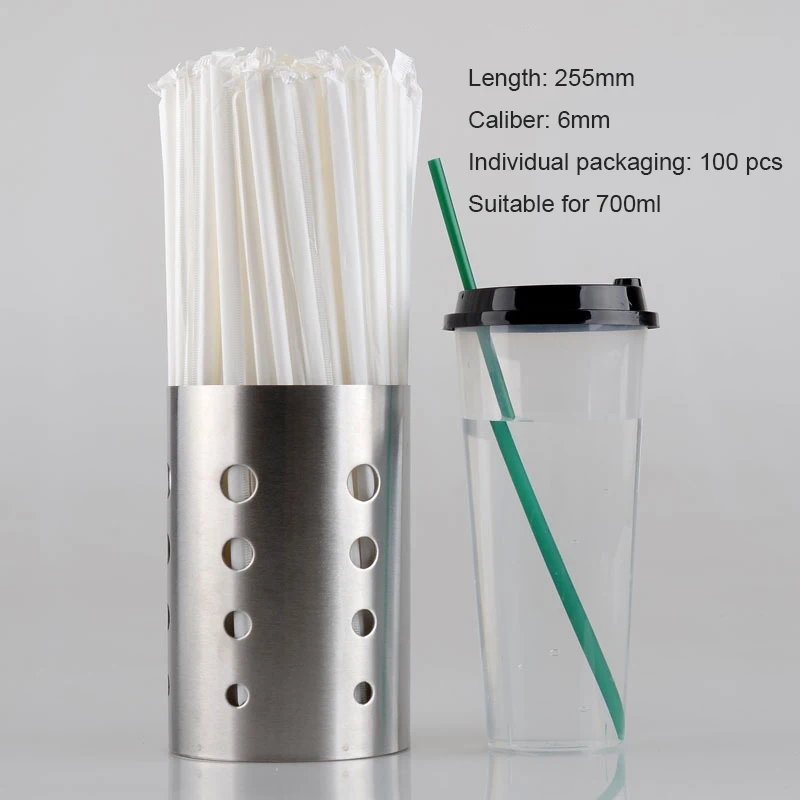 100 шт. удлиненные тонкие трубочки для молока и чая | Дом сад