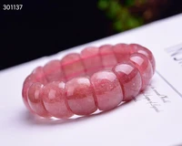 natural red strawberry quartz clear rectangle beads bracelet 20x17x7mm women men fashion stone aaaaa
