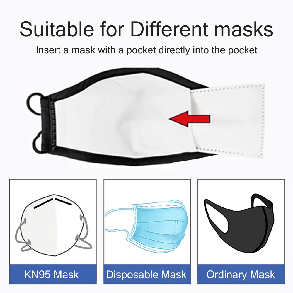 PM 2.5 Face Mask Filter Dust Anti Haze 5 Ply 95 Activated Carbon Adults Mouth Masks Protection Respirator FPP2 25 50 Pcs | Красота и