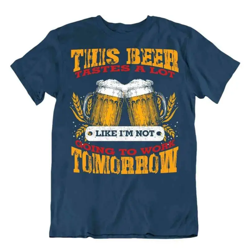 Пляжная летняя футболка с надписью ALOHA Beer смешная JOKE TEE Complex | Мужская одежда