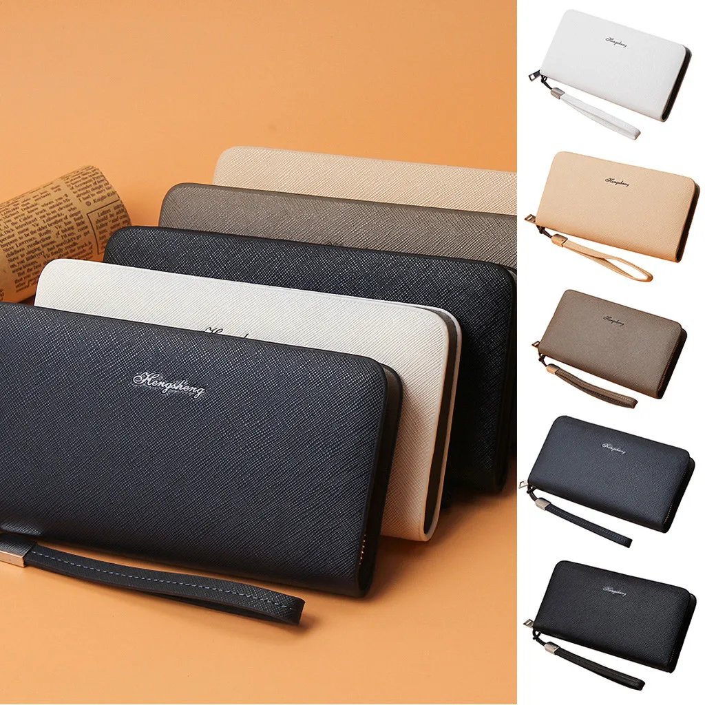 Мужской длинный кошелек повседневная многофункциональная сумка-клатч для