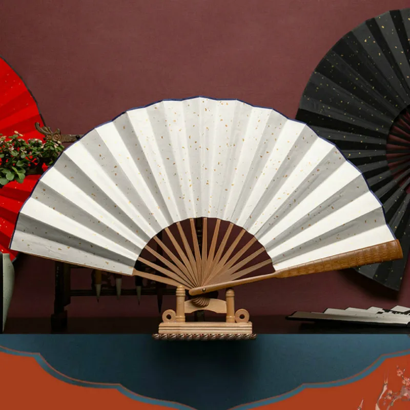 Портативный винтажный DIY ручной бумажный Вентилятор китайский Ретро пустой Xuan