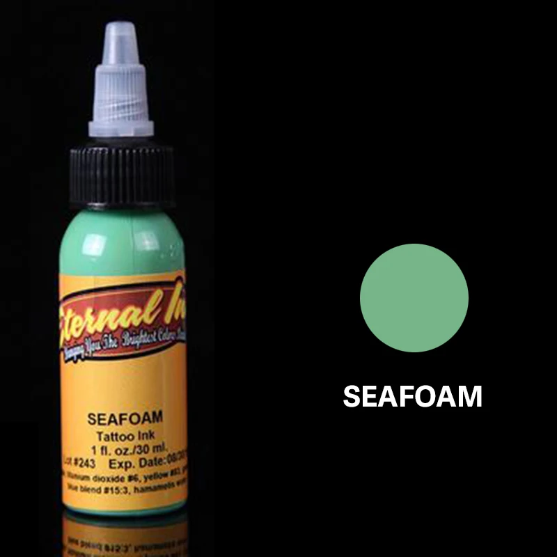 seafoam Перманентный набор чернил для татуировки пигмент tinta Татуировка tinta de tatuar хна чернила Перманентный пигмент tinta tatuagem - Цвет: seafoam