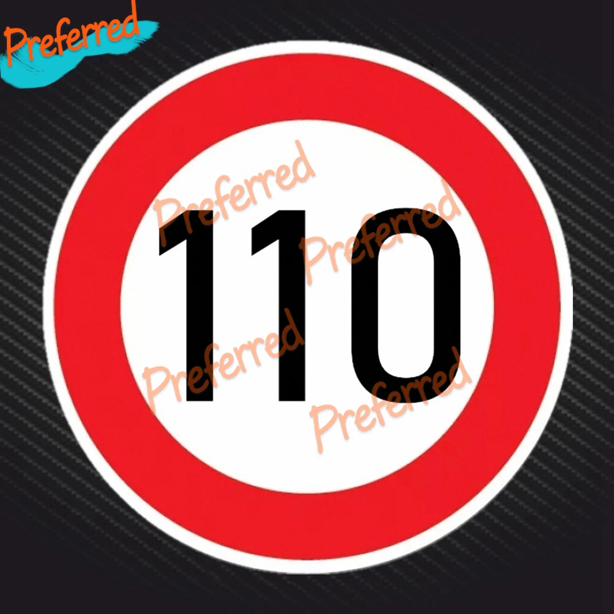 

High Quality Speed Limit (110 Km) Decal Motocross Racing Laptop Helmet Trunk Wall Vinyl Car Sticker Die Cutting