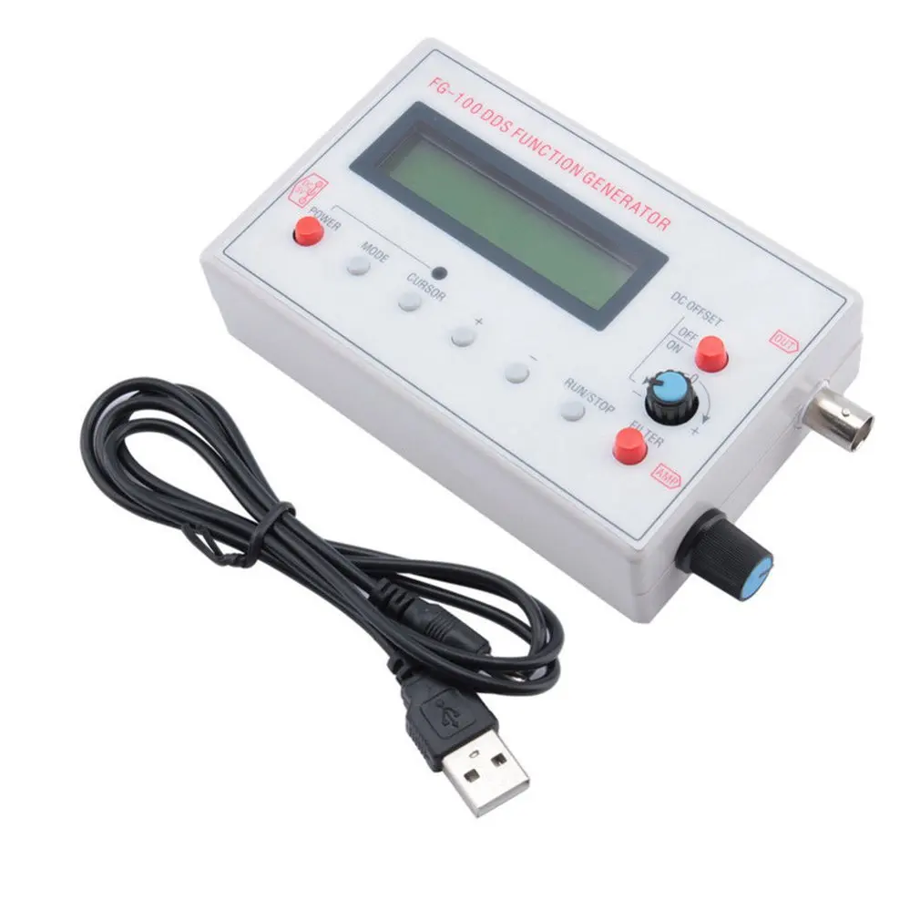 

DDS Signal Generator 1602 LCD Display 1Hz-500KHz Functional Sine Triangle Square Frequency Sawtooth Wave Waveform