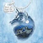 Модная Хрустальная подвеска волка ручной работы ожерелье голова Волка Творческий Волк Тотем сердце подвеска ожерелье Женская вечевечерние НКА Подарок на годовщину