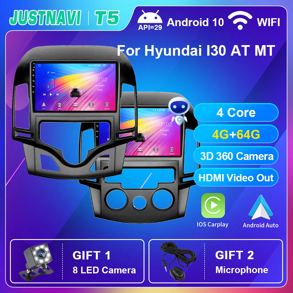 

4G 64G Smart Car Radio Android 10.0 For Hyundai I30 AT MT 2006 2007 2008 2009 2010 2011 2012 Carplay Auto DSP GPS Navigator 9 in