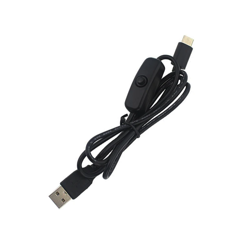 Raspberry Pi 4 кабель питания 3A type-C USB-C Кабель зарядного устройства провод с переключателем включения/выключения для Raspberry Pi 4 для мобильного телефона
