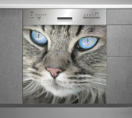 Оптовая продажа 3D кошка посудомоечная машина холодильник замораживание Стикеры