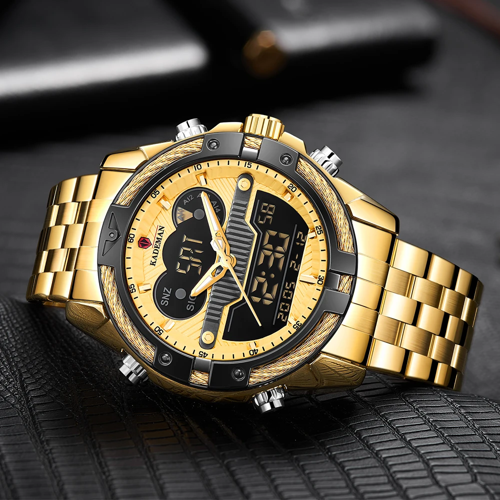 

KADEMAN Military Sports Watches Men Luxury Top Brand Digital Quartz Watch Men's Waterproof Wrist Watch Clock Relogio Masculino