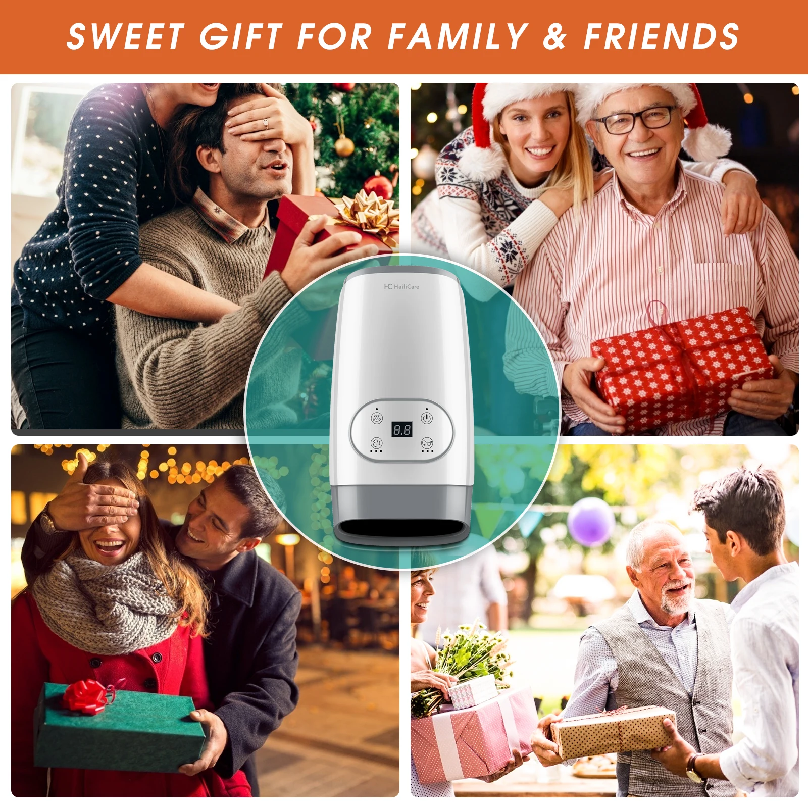 Online 6-nivel Punto De Presión Mano Masajeador Adecuado Para La Artritis De Compresión De Aire Para Aliviar El Dolor Calefacción Acupresión Masajeador Terapia