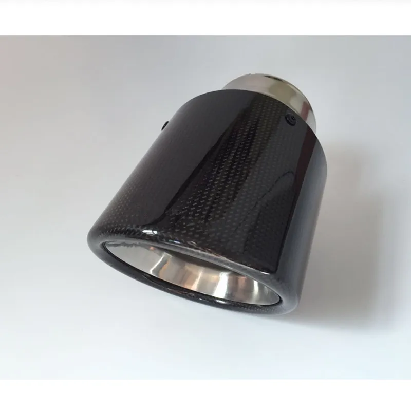 1 шт.: Гладкая глянцевая углеродистая выхлопная система для стайлинга автомобиля