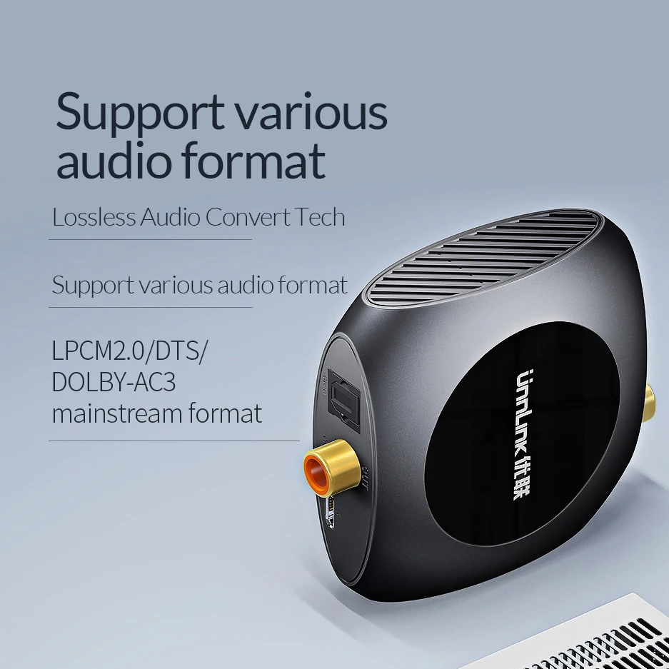 Unnlink HiFi 5 1 аудио преобразователь Оптический Toslink коаксиальный двунаправленный