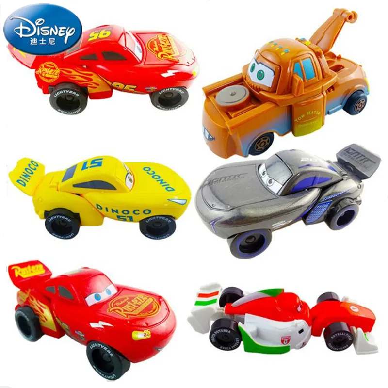 1 шт. disney Pixar Cars 2 3 Lightning McQueen экзотический детский гоночный автомобиль мальчик Рождественский подарок модель автомобиля деформированная игрушка яйцо подарок