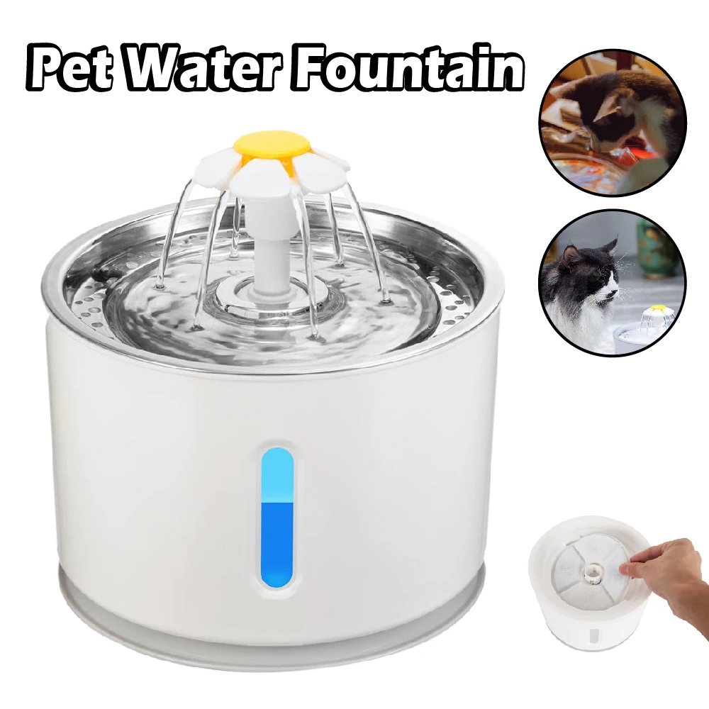 

Pet фонтан воды автоматический фонтан воды кота светодиодный Электрический немой подачи воды USB собак любимчик чаша питьевая вода
