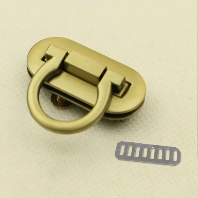 ancient sweep 1 шт. металлическая прочная Пряжка Twist Lock фурнитура Сумочка DIY Поворотный замок застежка для сумки сплошной цвет сумка аксессуары - Цвет: ancient sweep
