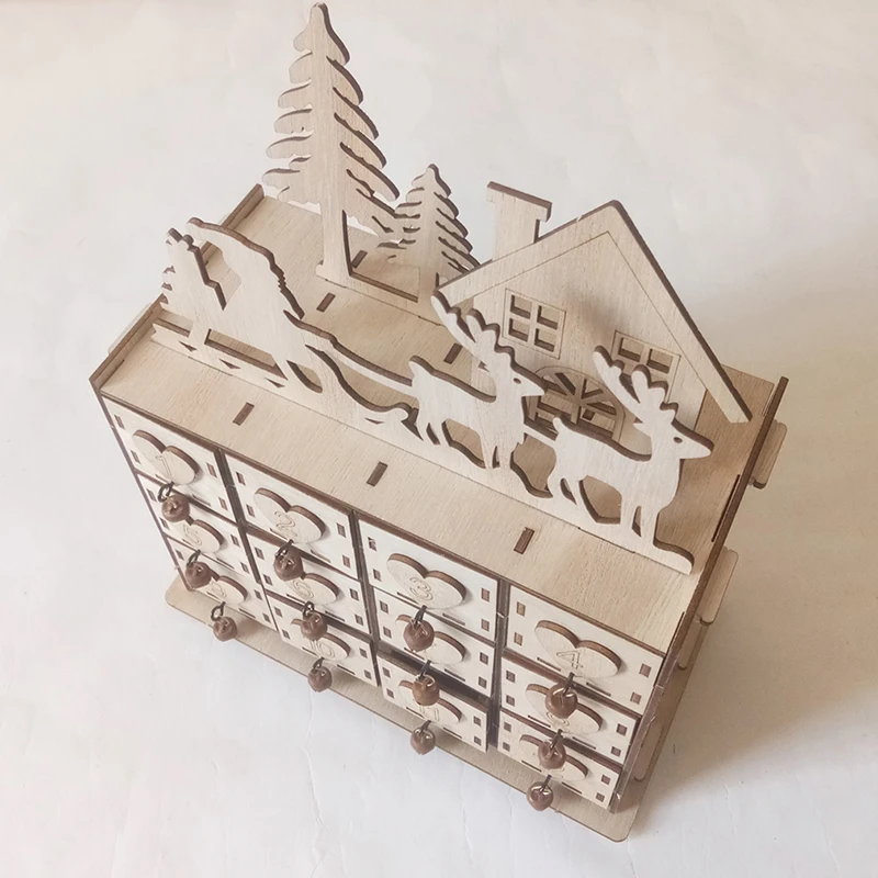 1 шт. Дерево Сердце Рождество Подарок Календарь Дом Рождественский Декор в виде