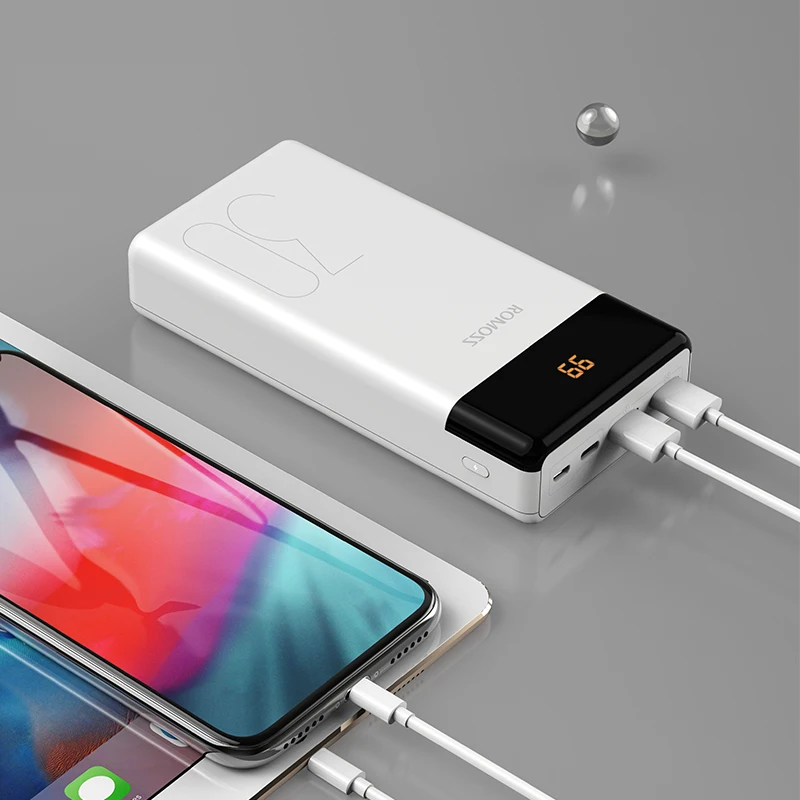ROMOSS LT30 внешний аккумулятор 30000 мАч usb type C 30000 мАч Внешний аккумулятор зарядное устройство для iPhone 11 для Xiaomi повербанк