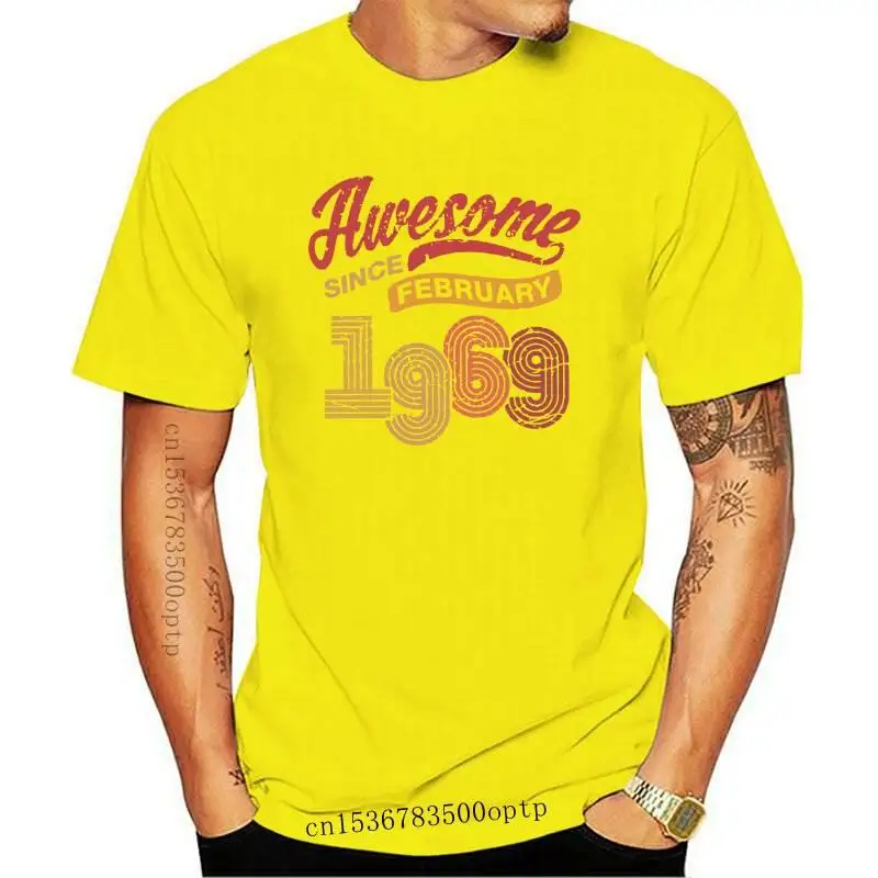 

Camiseta impresionante de manga corta de algodón puro para hombre, ropa Vintage de talla grande a, 49th cumpleaños, 1969