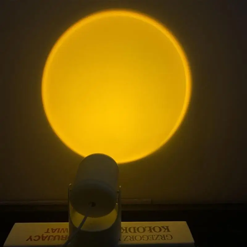 

USB Rainbow Sunset Projector Light Led Night Light Shop Bar Coffee Atmosphere Lamp Background Wall Decoration for Bedroom