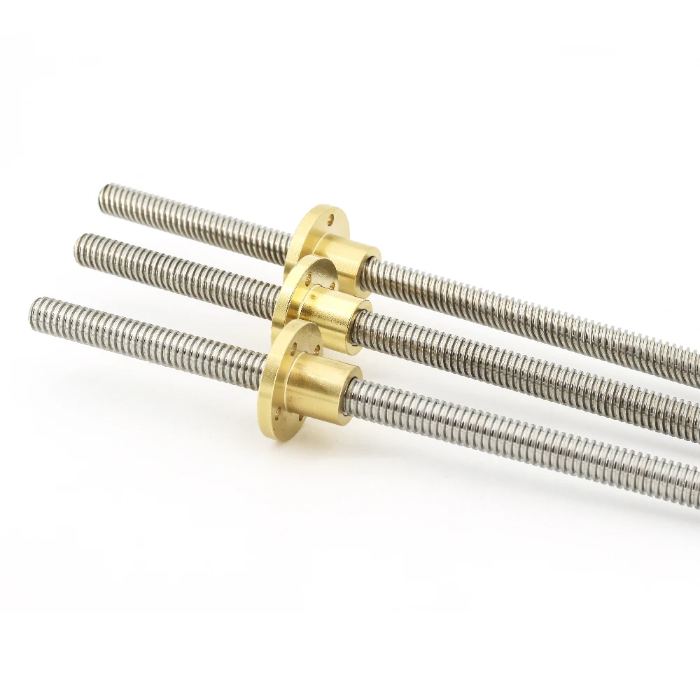 304 stainless steel T10 screw length 420mm lead 10mm 12mm trapezoidal spindle 1pcs With brass nut |