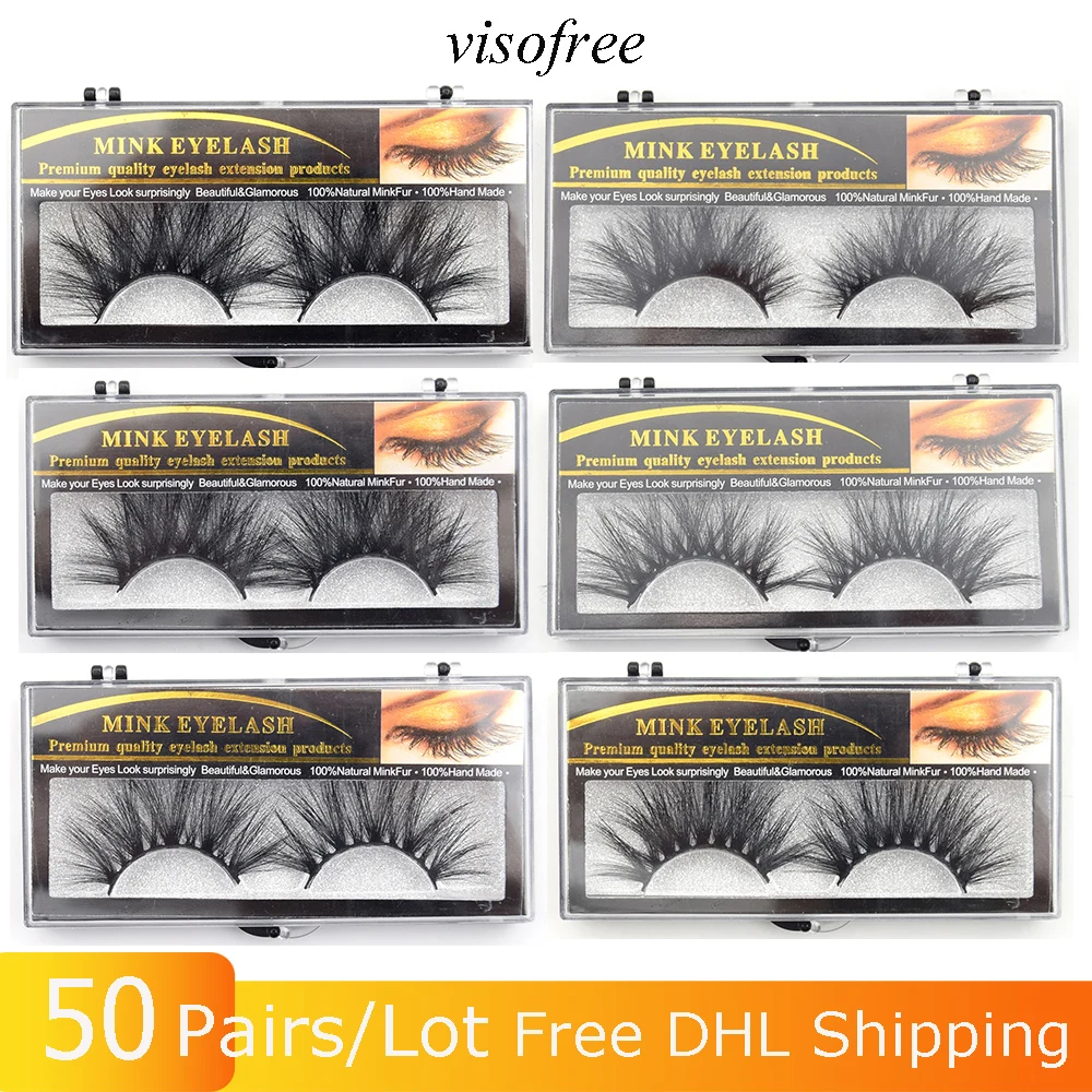 Ресницы норковые 3D свободные максимальный объем 50 парт/Лот искусственные