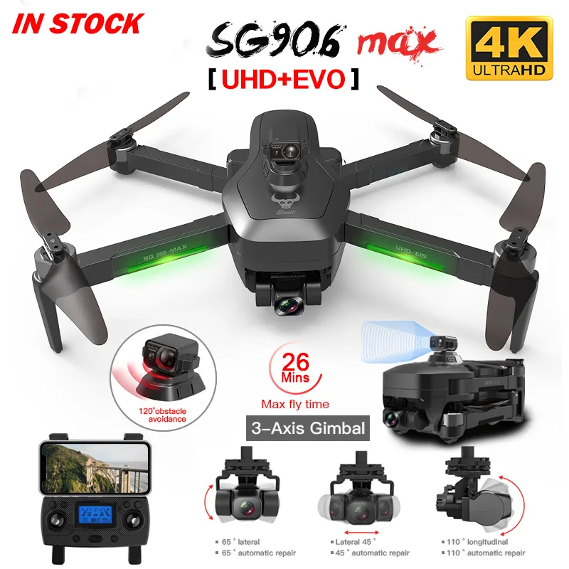 

SG906 Pro MAX GPS Drone with 4K HD Camera Obstacle Avoidance 3-Axis Gimbal Brushless RC Quadcopter WiFi FPV Professional Dron