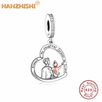 925 sterling silver always my daughter forever my friends heart charms beads fit original brand bracelet necklace jewelry gift