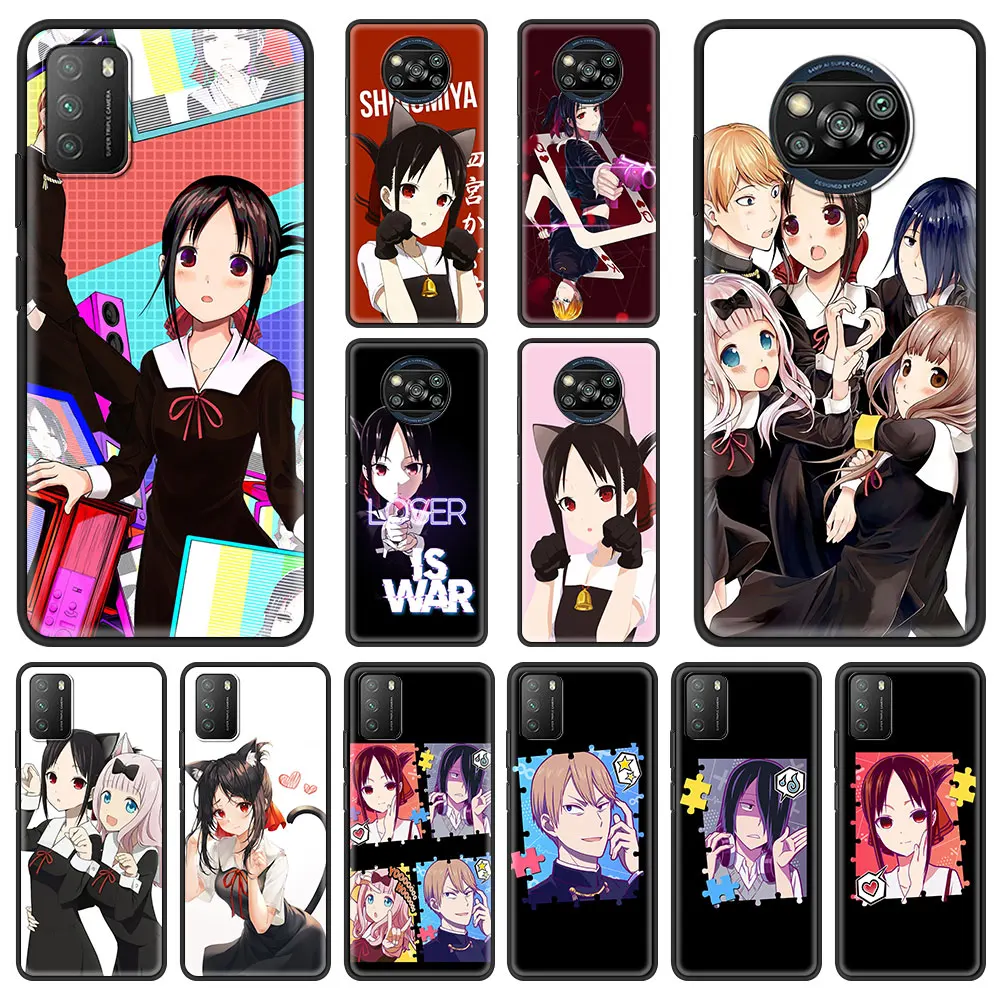 

Kaguya sama Love is War Fujiwara Anime Phone Case For Xiaomi Mi Poco X3 NFC M3 Pro F3 Note 10 Lite 11 Ultra 10T Pro 5G 9T Cover