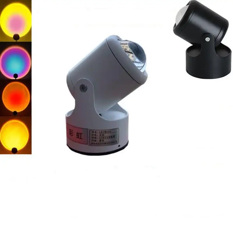 

Rainbow Sunset Projector Atmosphere Night Light Home Coffee Shop Background Wall Decoration Colorful Sunset Lamp For Bedroom